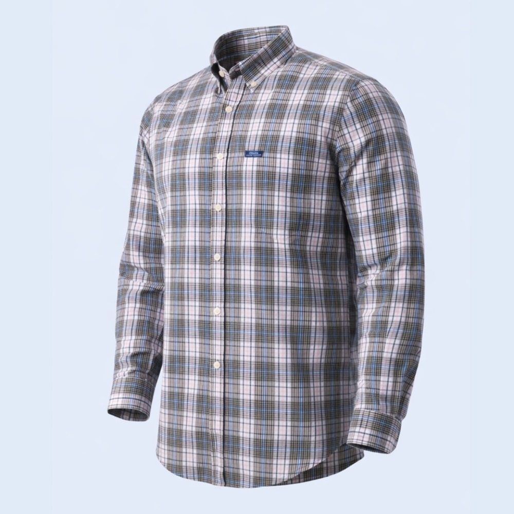 Chaps by Ralph Lauren Mens Large Plaid Button Down Shirt Classic Preppy Casual